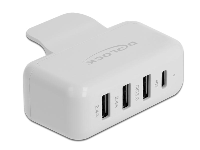 Delock USB-Wandladegerät Apple Adapter 4x USB, PD &amp; QC 3.0