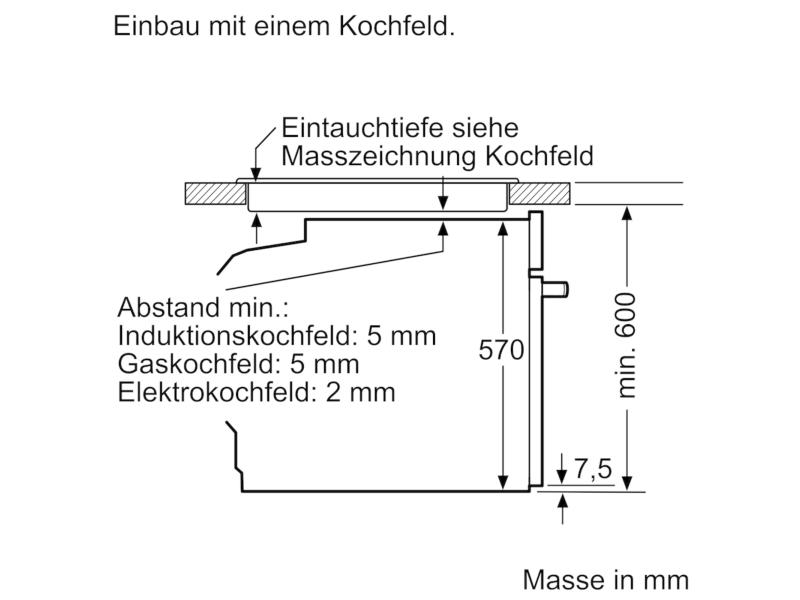 Siemens Einbauherd HE517ABS0C A, Schwarz/Silber