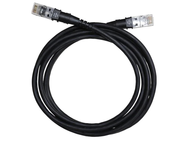Patchsee Patchkabel ThinPATCH Cat 6A, U/UTP, 2.4 m, Schwarz 10 Stück