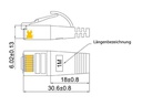 SLIM Slimpatchkabel  Cat 6, STP, 0.1 m, Blau