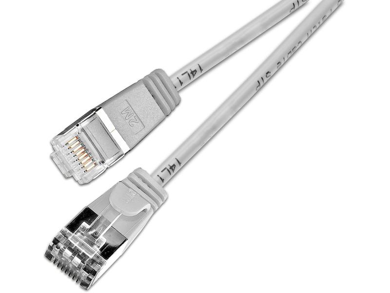SLIM Slimpatchkabel  Cat 6, STP, 0.15 m, Grau