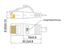 SLIM Slimpatchkabel  Cat 6, STP, 0.15 m, Weiss
