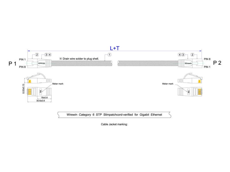 SLIM Slimpatchkabel  Cat 6, STP, 0.5 m, Gelb