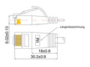 SLIM Slimpatchkabel  Cat 6, STP, 0.5 m, Gelb