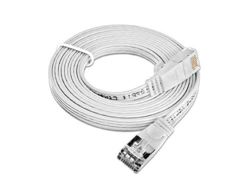 SLIM Slimpatchkabel  Cat 6, STP, 0.75 m, Weiss