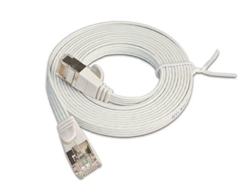 SLIM Slimpatchkabel  Cat 6, STP, 0.75 m, Weiss