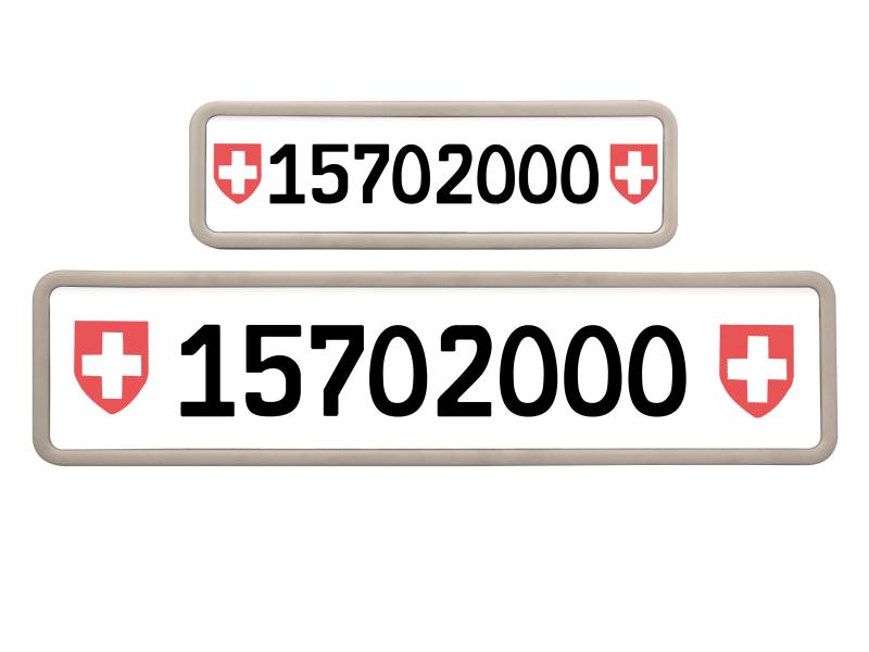 EASYKLICK Kennzeichenhalterset lang, Chrom