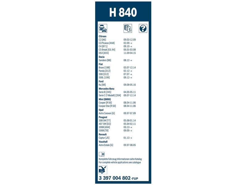Bosch Automotive Heckscheibenwischer H840, 290 mm