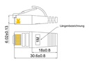 SLIM Slimpatchkabel  Cat 6, STP, 3 m, Gelb