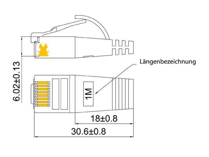 SLIM Slimpatchkabel  Cat 6, STP, 3 m, Weiss