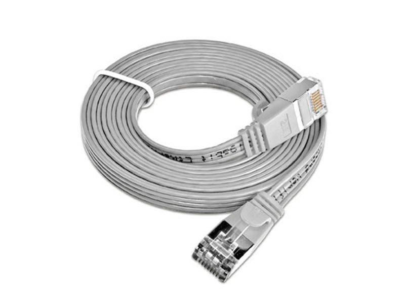 SLIM Slimpatchkabel  Cat 6, STP, 5 m, Grau