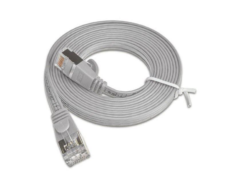SLIM Slimpatchkabel  Cat 6, STP, 5 m, Grau
