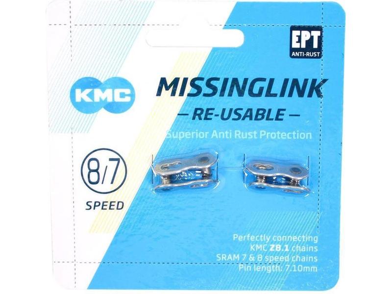 KMC Kettenschloss MissingLink 7/8R EPT 2pcs/Card