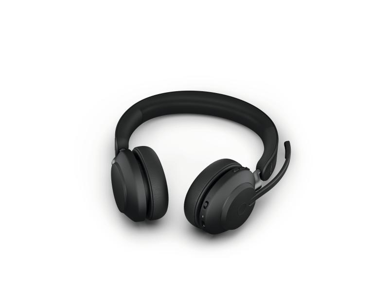 Jabra Headset Evolve2 65 Duo UC Schwarz, USB-A, Ladestation