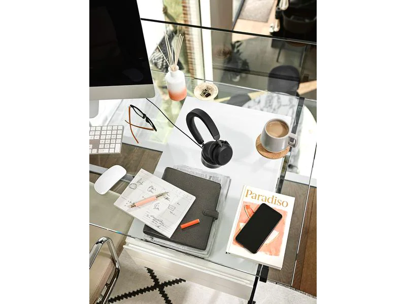 Jabra Headset Evolve2 75 Duo MS inkl. Ladestation, USB-A, Schwarz