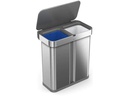 Simplehuman Abfalleimer Dual Compartmen 25 l, Silber