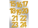 Braun + Company Adventskalender-Zahlen Glitzer Gold