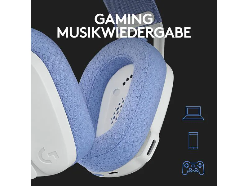 Logitech Headset G435 Gaming Lightspeed Weiss