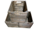 Holz Zollhaus Aufbewahrungskiste Vintage 33 x 38 cm, Braun