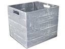 Holz Zollhaus Aufbewahrungskiste Vintage 33 x 38 cm, Grau