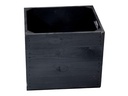 Holz Zollhaus Aufbewahrungskiste Vintage 33 x 38 cm, Schwarz