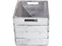 Holz Zollhaus Aufbewahrungskiste Vintage Shabby 33 x 38 cm, Grau