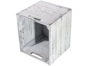 Holz Zollhaus Aufbewahrungskiste Vintage Shabby 33 x 38 cm, Grau