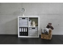 Holz Zollhaus Aufbewahrungskiste Vintage Shabby 33 x 38 cm, Grau