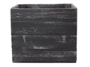 Holz Zollhaus Aufbewahrungskiste Vintage Shabby 33 x 38 cm, Schwarz