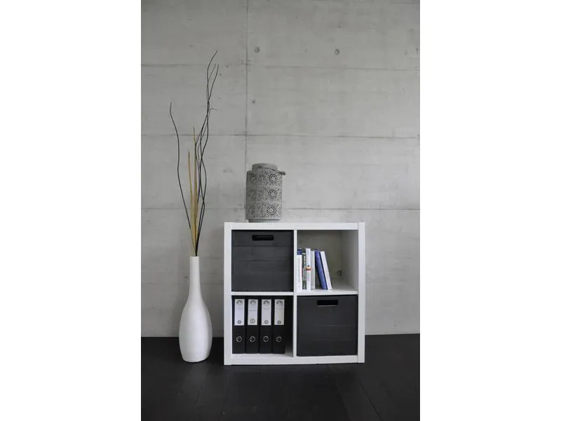 Holz Zollhaus Aufbewahrungskiste Vintage Shabby 33 x 38 cm, Schwarz