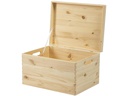 Holz Zollhaus Stapelbox mit Deckel, Kiefer 30 x 23 x 40 cm, Braun