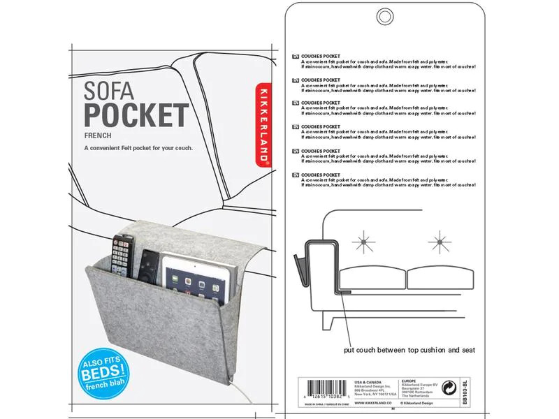 Kikkerland Aufbewahrungsbox für das Sofa aus Filz