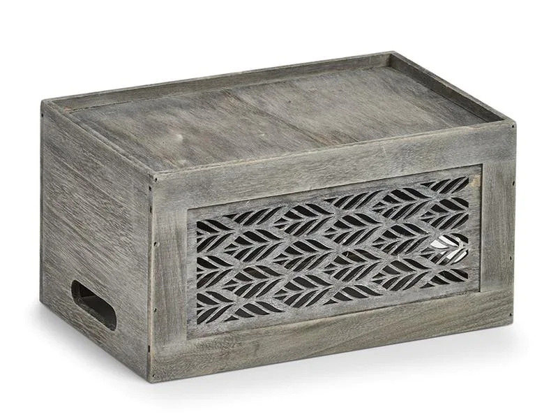 Zeller Present Aufbewahrungsbox Leaves Grau