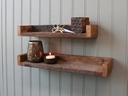 Chic Antique Wandregal unik 5 x 60 cm, Braun