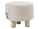 Creativ Company Hocker Fussbank Holz/Textil, Weiss