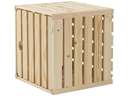 Holz Zollhaus Holzharasse A 35 x 35 cm, mit Tür schweizer Holz