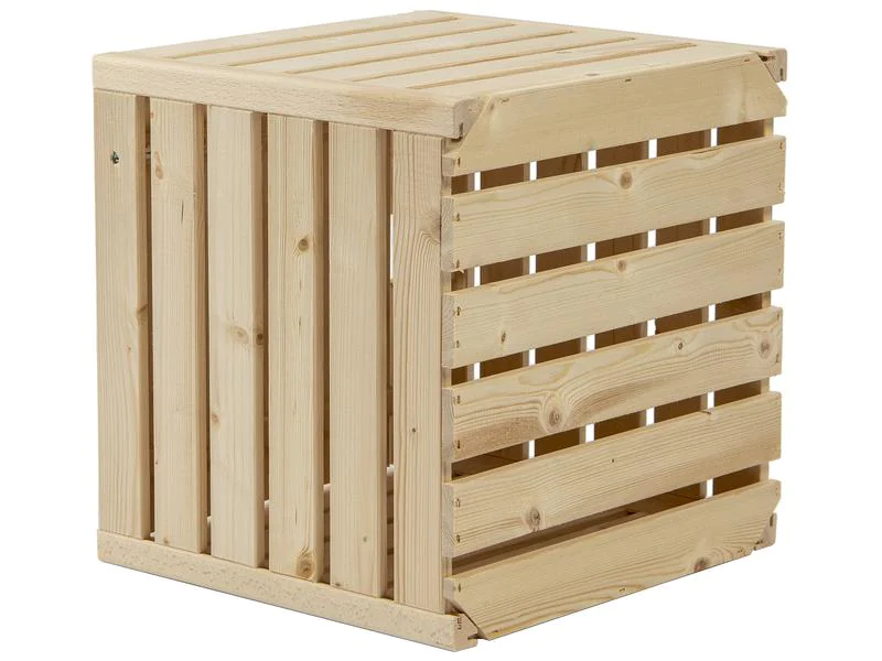 Holz Zollhaus Holzharasse A 35 x 35 cm, mit Tür schweizer Holz