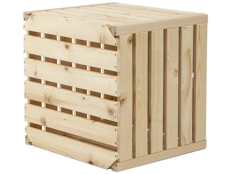 Holz Zollhaus Holzharasse A 35 x 35 cm, mit Tür schweizer Holz