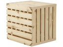 Holz Zollhaus Holzharasse A 35 x 35 cm, mit Tür schweizer Holz