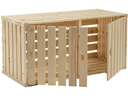 Holz Zollhaus Holzharasse A 70 x 35 cm, mit Tür schweizer Holz