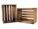 Holz Zollhaus Holzharasse Vintage geflammt 40 x 50 cm