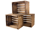 Holz Zollhaus Holzharasse Vintage geflammt 40 x 50 cm