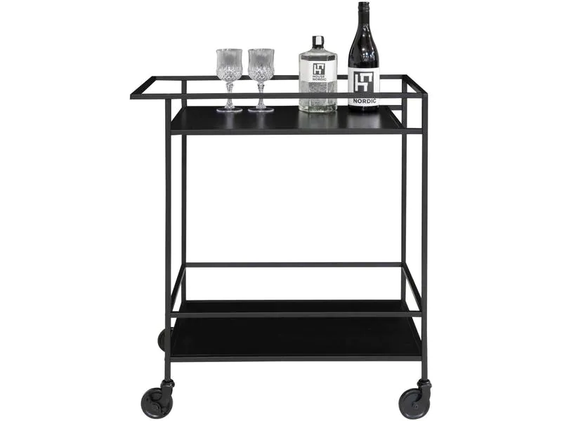 House Nordic Bartrolley Vita 79 x 68 cm, Schwarz