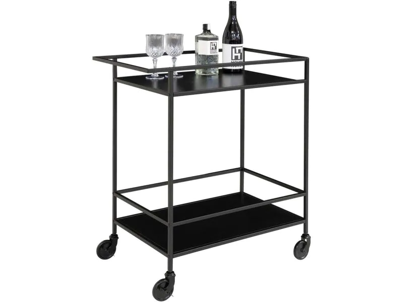 House Nordic Bartrolley Vita 79 x 68 cm, Schwarz