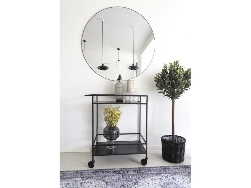 House Nordic Bartrolley Vita 79 x 68 cm, Schwarz