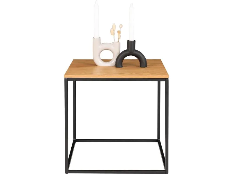 House Nordic Beistelltisch Vita 45 x 45 cm, Nature/Schwarz