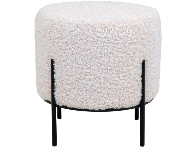 House Nordic Hocker Alford 37 x 35.5 cm, Schwarz/Weiss