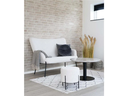 House Nordic Hocker Alford 37 x 35.5 cm, Schwarz/Weiss