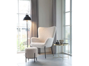 House Nordic Hocker Alford 37 x 35.5 cm, Schwarz/Weiss