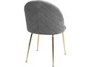 House Nordic Stuhl Geneve 2 Stück, 78 x 52 cm, Gold/Grau